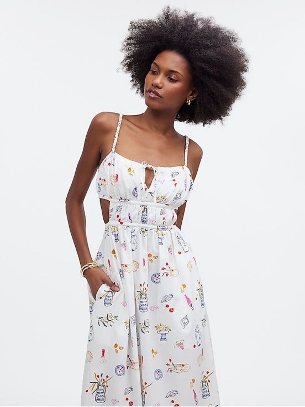 Madewell x Lisa Says Gah! Cutout Midi Dress - Picture 2 of 7